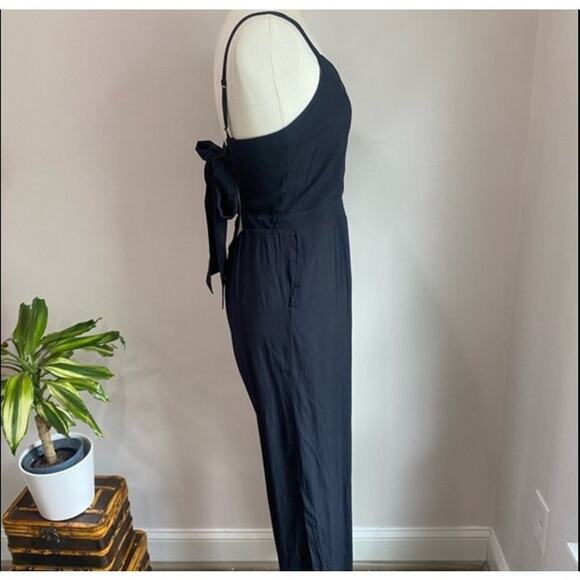 Abercrombie & Fitch Black Tie Back Jumpsuit Size Large - Picture 12 of 14